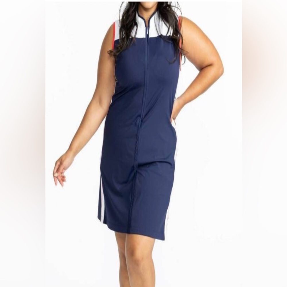 KINONA clubhouse sleeveless golf dress in navy blue size M